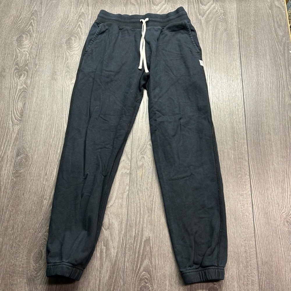 Reigning Champ Mens Black Midweight Small Terry Slim Sweatpants Joggers Gym